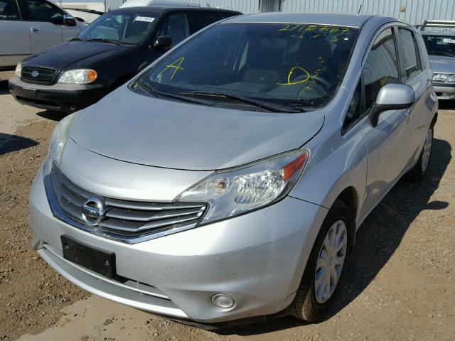 3N1CE2CP4EL435992 - 2014 NISSAN VERSA NOTE SILVER photo 2