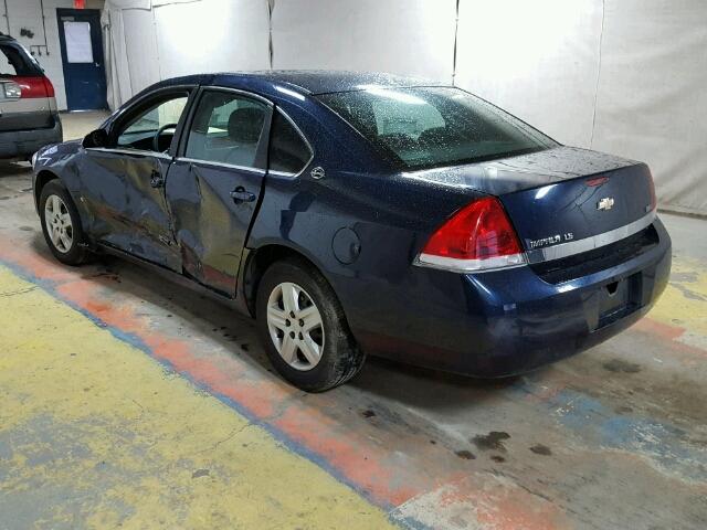 2G1WB58K981287161 - 2008 CHEVROLET IMPALA LS BLUE photo 3