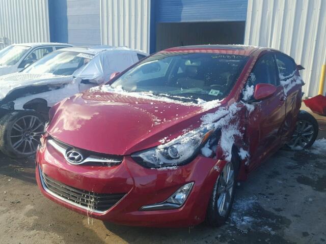 KMHDH4AE2FU413885 - 2015 HYUNDAI ELANTRA SE RED photo 2