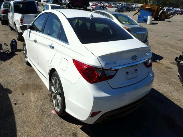 5NPEC4AC8EH882686 - 2014 HYUNDAI SONATA SE WHITE photo 3