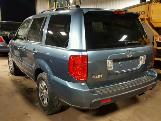 5FNYF183X8B015785 - 2008 HONDA PILOT SE BLUE photo 3