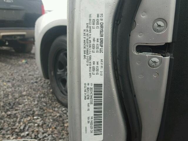 2B3CA4CT0AH272585 - 2010 DODGE CHARGER SILVER photo 10