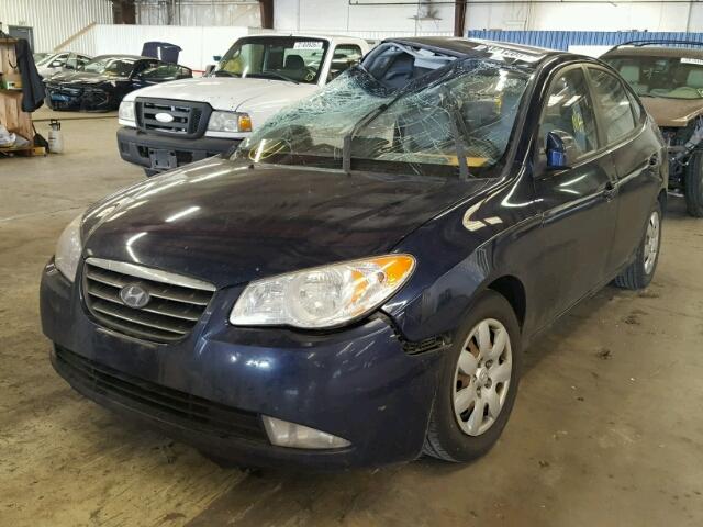 KMHDU46D89U675538 - 2009 HYUNDAI ELANTRA GL BLUE photo 2