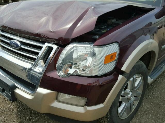 1FMEU74846UA39318 - 2006 FORD EXPLORER E MAROON photo 10