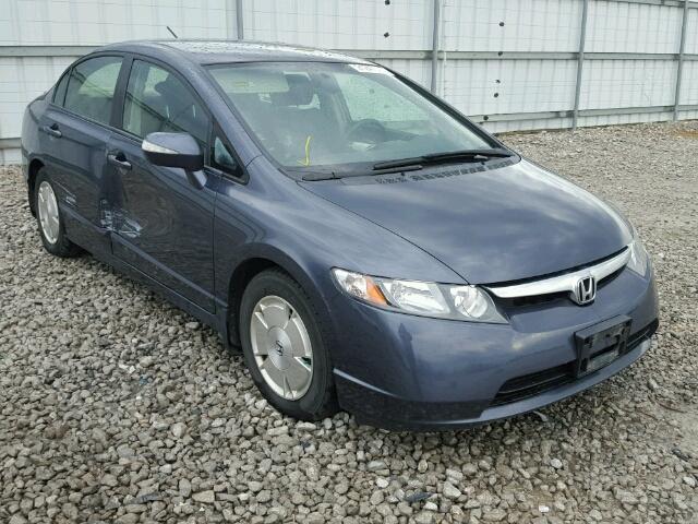 JHMFA36247S011081 - 2007 HONDA CIVIC HYBR BLUE photo 1