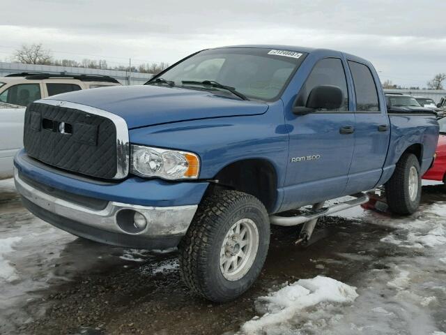 1D7HA18N03J646956 - 2003 DODGE RAM 1500 S BLUE photo 2