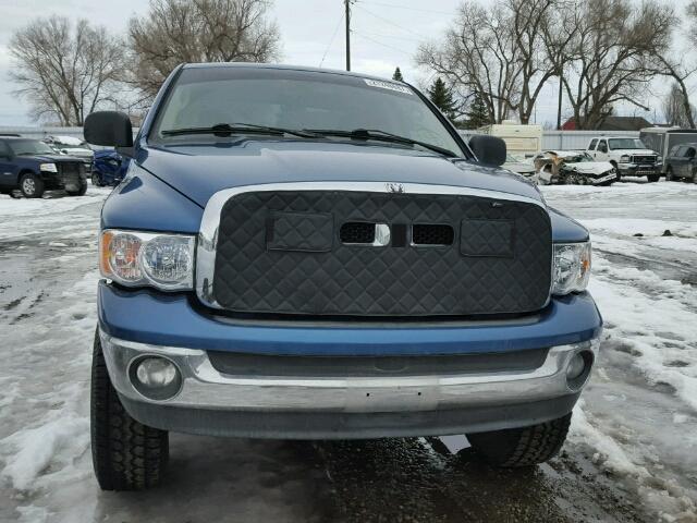 1D7HA18N03J646956 - 2003 DODGE RAM 1500 S BLUE photo 9