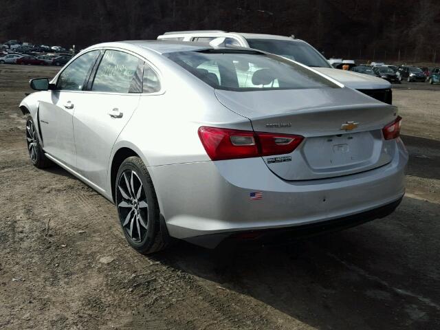 1G1ZE5STXHF100850 - 2017 CHEVROLET MALIBU LT SILVER photo 3