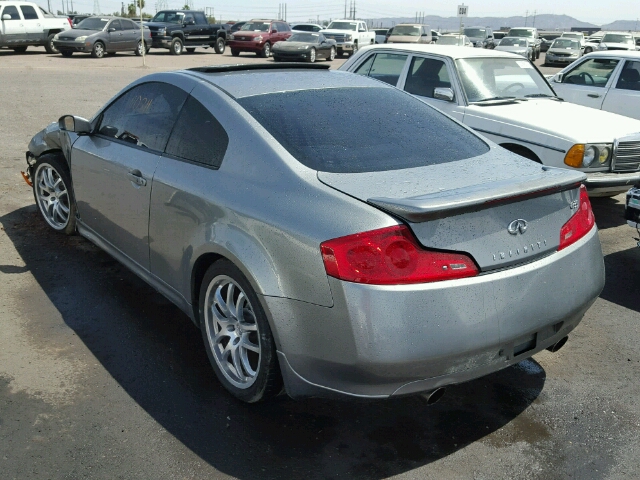 JNKCV54E67M903319 - 2007 INFINITI G35 GRAY photo 3