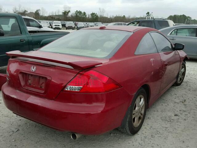 1HGCM72607A021089 - 2007 HONDA ACCORD EX RED photo 4