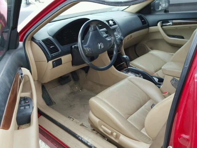 1HGCM72607A021089 - 2007 HONDA ACCORD EX RED photo 9