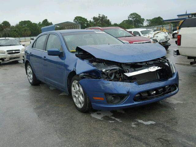 3FAHP0HAXAR266919 - 2010 FORD FUSION SE BLUE photo 1