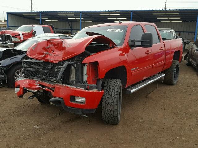 1GC1KYC81BF262141 - 2011 CHEVROLET SILVERADO RED photo 2