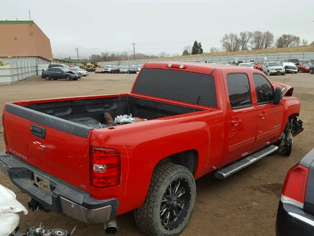 1GC1KYC81BF262141 - 2011 CHEVROLET SILVERADO RED photo 4