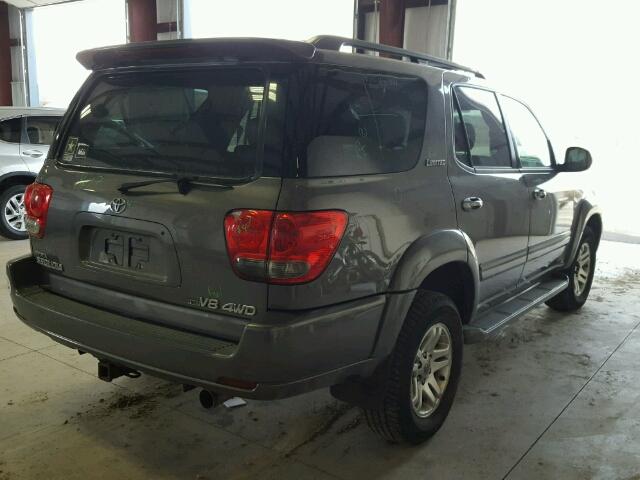 5TDBT48A35S239454 - 2005 TOYOTA SEQUOIA LI GRAY photo 4