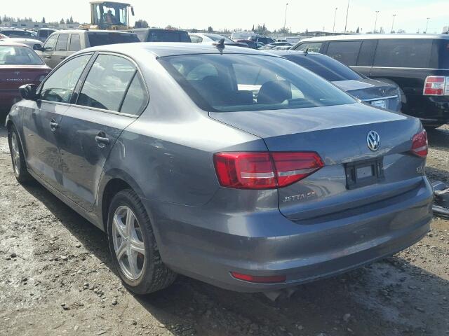 3VWD17AJXFM258785 - 2015 VOLKSWAGEN JETTA SE SILVER photo 3