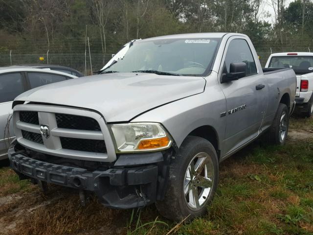 3C6JD6AT6CG141487 - 2012 DODGE RAM 1500 S SILVER photo 2