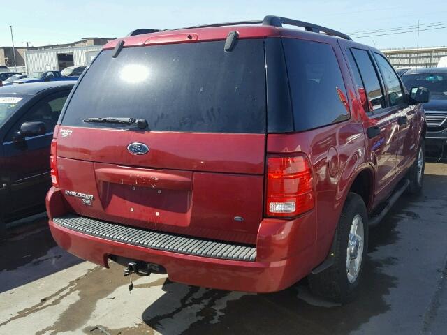 1FMDU63K44UC03523 - 2004 FORD EXPLORER X RED photo 4