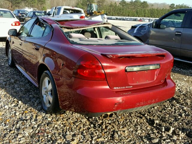 2G2WS522551226325 - 2005 PONTIAC GRAND PRIX RED photo 3