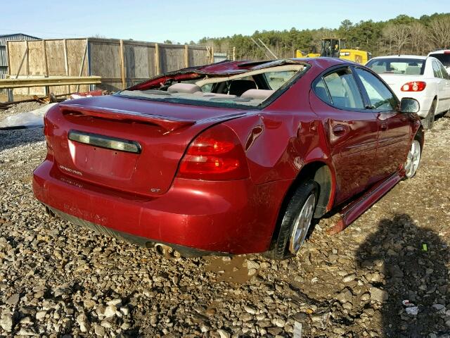 2G2WS522551226325 - 2005 PONTIAC GRAND PRIX RED photo 4