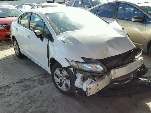 19XFB2F51DE008253 - 2013 HONDA CIVIC LX WHITE photo 1