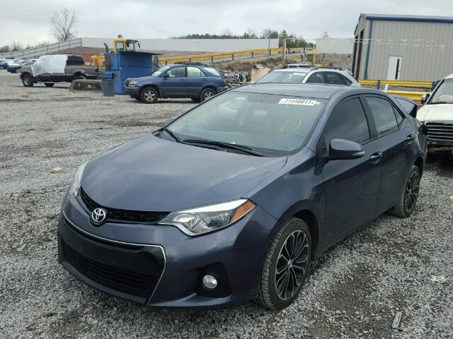 2T1BURHE2EC035721 - 2014 TOYOTA COROLLA L GRAY photo 2