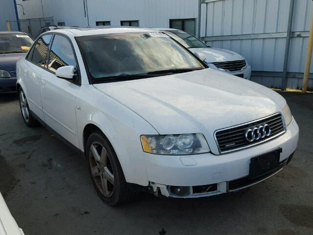 WAULC68E53A297544 - 2003 AUDI A4 1.8T QU WHITE photo 1