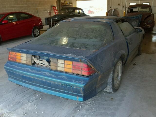 1G1FP23E5NL111019 - 1992 CHEVROLET CAMARO RS BLUE photo 4