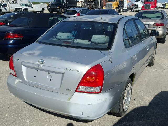 KMHDN45D21U102587 - 2001 HYUNDAI ELANTRA GL SILVER photo 4