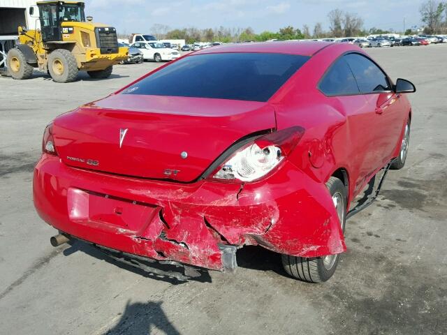 1G2ZH18NX74240248 - 2007 PONTIAC G6 GT RED photo 4