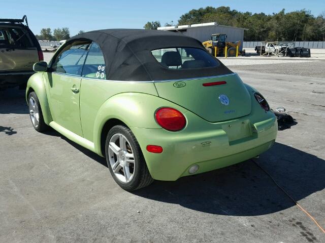 3VWCD21Y34M307048 - 2004 VOLKSWAGEN NEW BEETLE 绿色 照片 3