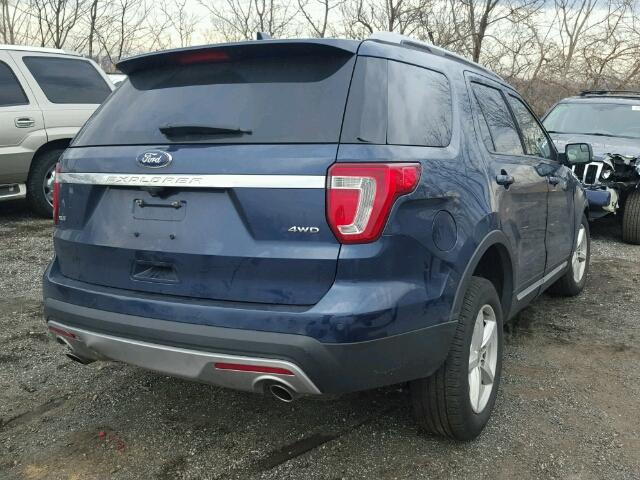 1FM5K8D87GGB84512 - 2016 FORD EXPLORER X BLUE photo 4