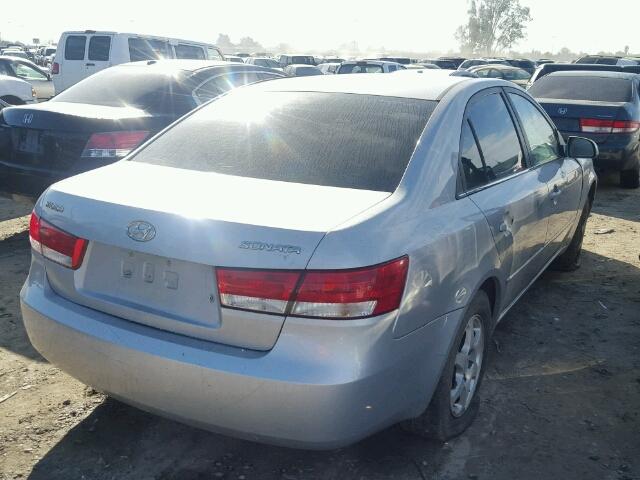 KMHEU46C36A081917 - 2006 HYUNDAI SONATA GLS SILVER photo 4