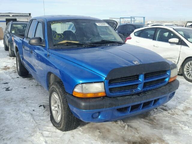 1B7HL2AX31S278947 - 2001 DODGE DAKOTA QUA BLUE photo 1