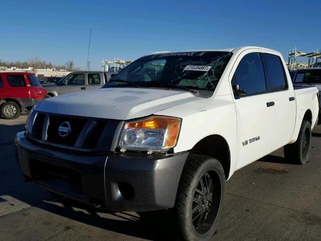 1N6AA07C78N324673 - 2008 NISSAN TITAN XE/S WHITE photo 2