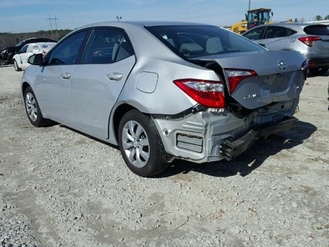 2T1BURHE2GC544274 - 2016 TOYOTA COROLLA L SILVER photo 3