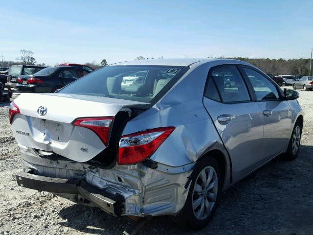 2T1BURHE2GC544274 - 2016 TOYOTA COROLLA L SILVER photo 4