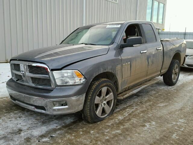 1D7RV1GT7AS163822 - 2010 DODGE RAM 1500 CHARCOAL photo 2