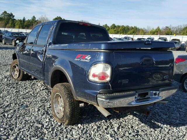 1FTRW08L42KD39758 - 2002 FORD F150 BLUE photo 3