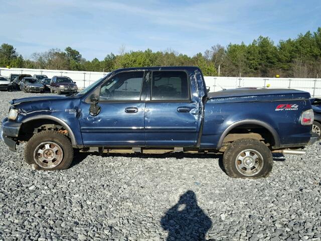 1FTRW08L42KD39758 - 2002 FORD F150 BLUE photo 9