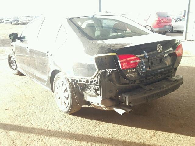 3VW2K7AJ5EM327918 - 2014 VOLKSWAGEN JETTA BASE 黑色 照片 3