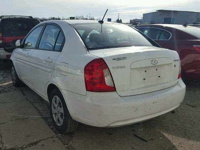 KMHCN4AC3BU610108 - 2011 HYUNDAI ACCENT GLS WHITE photo 3