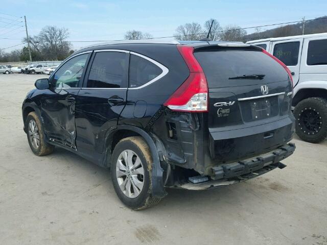 5J6RM4H77CL020165 - 2012 HONDA CR-V EXL BLACK photo 3