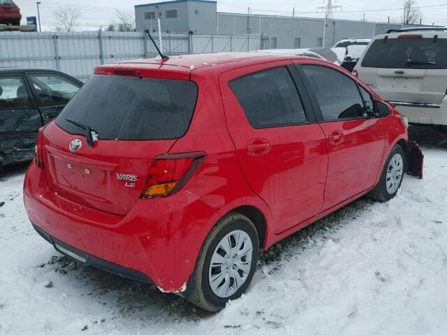 VNKKTUD39GA064920 - 2016 TOYOTA YARIS L RED photo 4