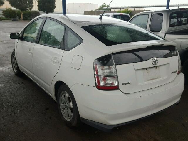 JTDKB22U440016612 - 2004 TOYOTA PRIUS WHITE photo 3