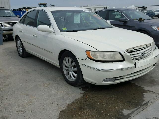 KMHFC46F76A094204 - 2006 HYUNDAI AZERA SE WHITE photo 1