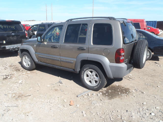 1J4GL48K95W506797 - 2005 JEEP LIBERTY SP TAN photo 4