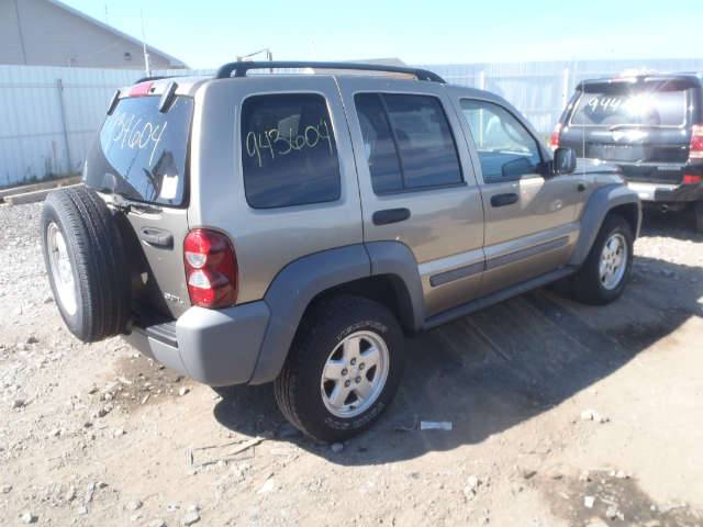 1J4GL48K95W506797 - 2005 JEEP LIBERTY SP TAN photo 6