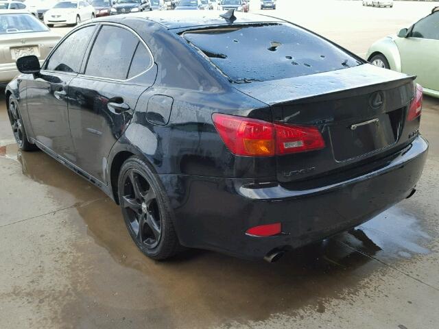 JTHBK262972031560 - 2007 LEXUS IS 250 BLACK photo 3