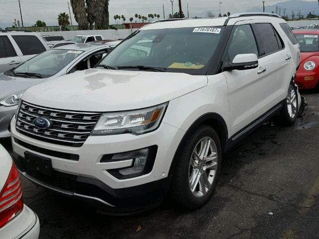 1FM5K7F89GGC47813 - 2016 FORD EXPLORER L WHITE photo 2